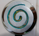 close up of centre white blue swirl 3d wall hanging