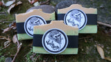 3 green handmade Tahitian lime soap bars