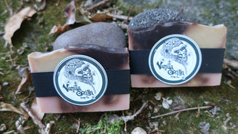 Vanilla Gorilla ~Raspberry Slice Soap (w/vanilla & coconut)