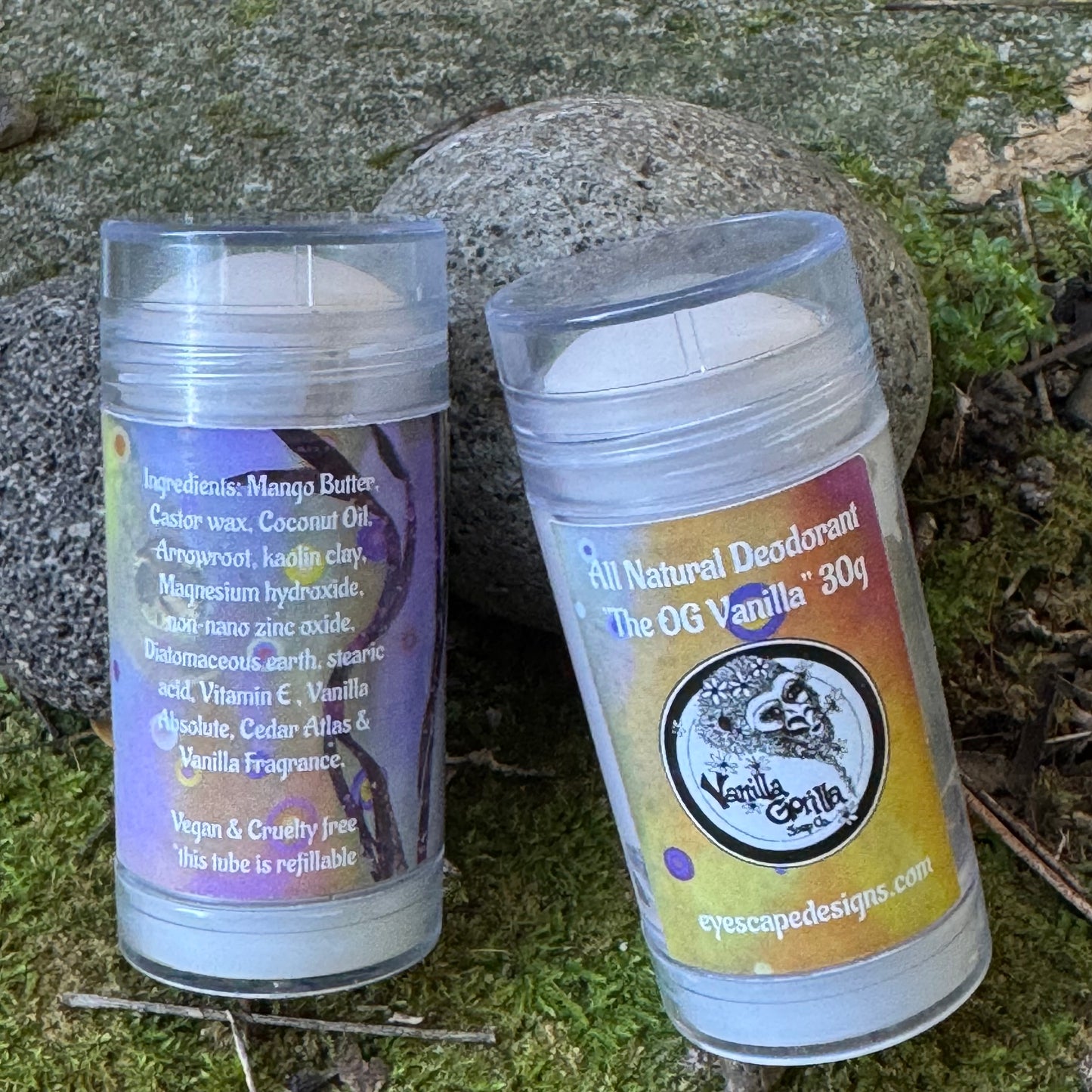 Vanilla Gorilla Deodorants ~ all natural, gentle & long lasting {free from bi carb and aluminium}