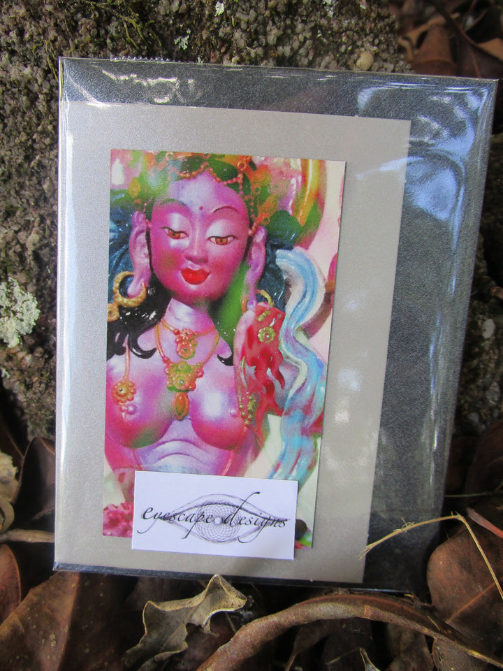 goddess greeting card ~ blank inside ~ buddhist design