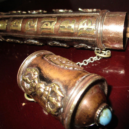 Copper 8 symbols Incense Tube / Incense Holder - Eyescape Designs
