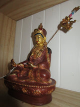 Padmasambhava Statue ~ 8" Bronze w/ Gold detail - Eyescape Designs