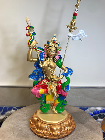 (Made to Order) Statue-Princess Mandarava~Gold/rainbow