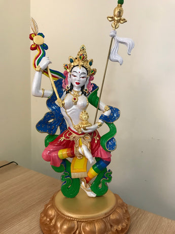 (made to order) Princess Mandarava Statue ~ white/rainbow