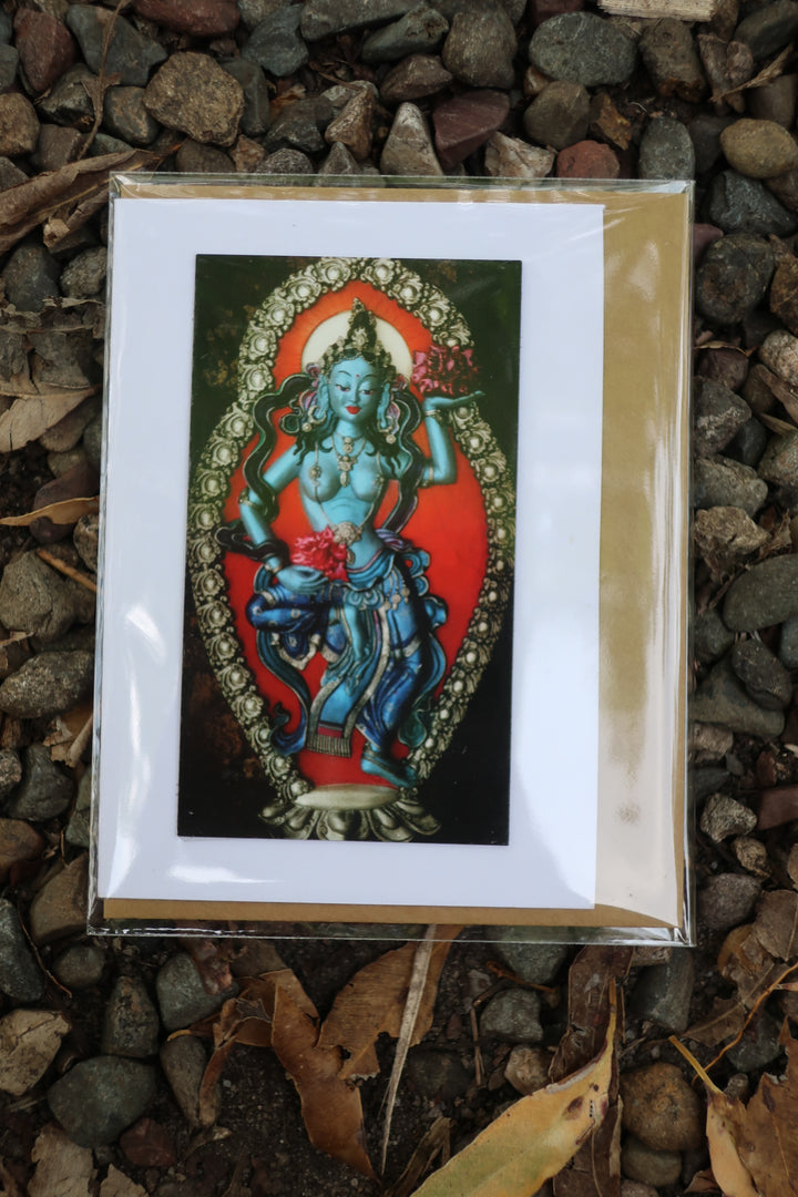 blue goddess magnet front gift card