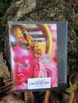 goddess greeting card ~ blank ~ small pink 