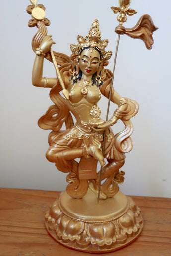 (made to order) ~ Princess Mandarava Statue ~ Gold on Gold