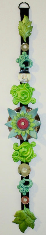 green lotus buddhist inspired sculpted wall decor