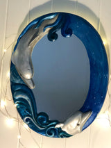 Blue Dolphins Mirror ~ home decor