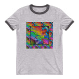 Ringer T-Shirt ~ Psychedelic Dragon Art Print