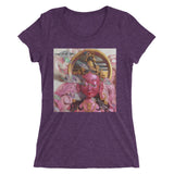 pink goddess art print ladies t-shirt ~ purple