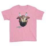 youth charity pink 100% cotton t-shirt ~ karma cow print