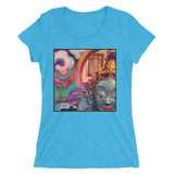 Ladies' short sleeve t-shirt ~ colourful Goddess Art Print