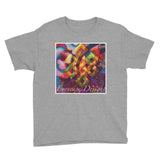 Youth Short Sleeve T-Shirt ~ unisex ~ eyescape auspicious knot art print - Eyescape Designs