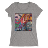 goddess art print ladies T-shirt ~ grey