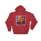 Hooded Sweatshirt -red- buddhist endless knot art print