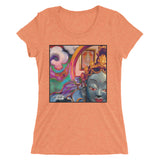 goddess art print ladies T-shirt ~ apricot
