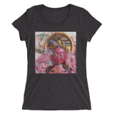 pink goddess art print ladies t-shirt ~ dark grey