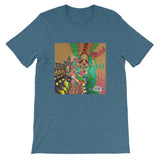 Short-Sleeve Unisex T-Shirt ~ 100% cotton ~ triple psychedelic green goddess print
